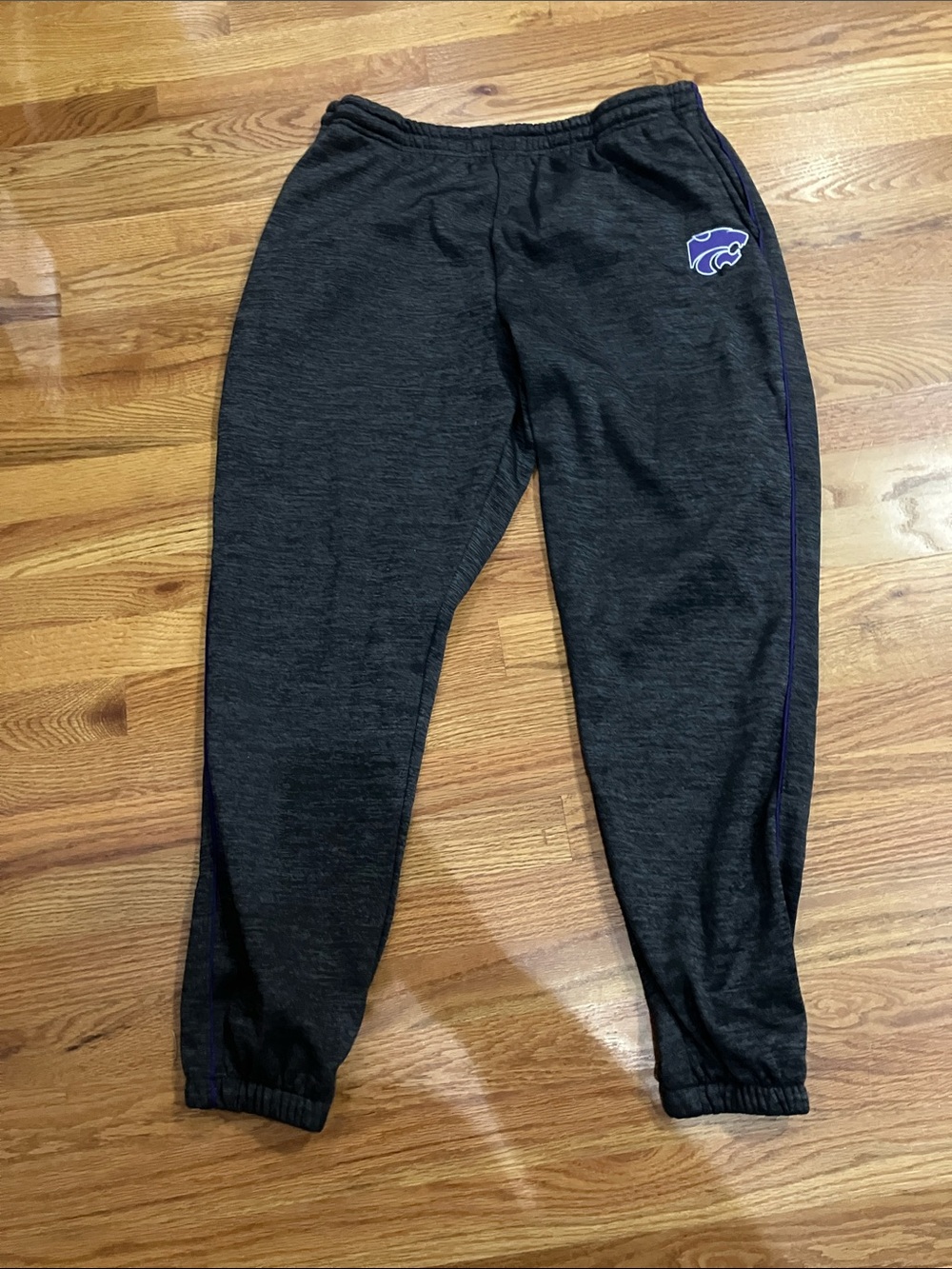 Colosseum Kansas State Gray Sweatpants with Power Cat Logo Sz XL Inseam 30” EUC
